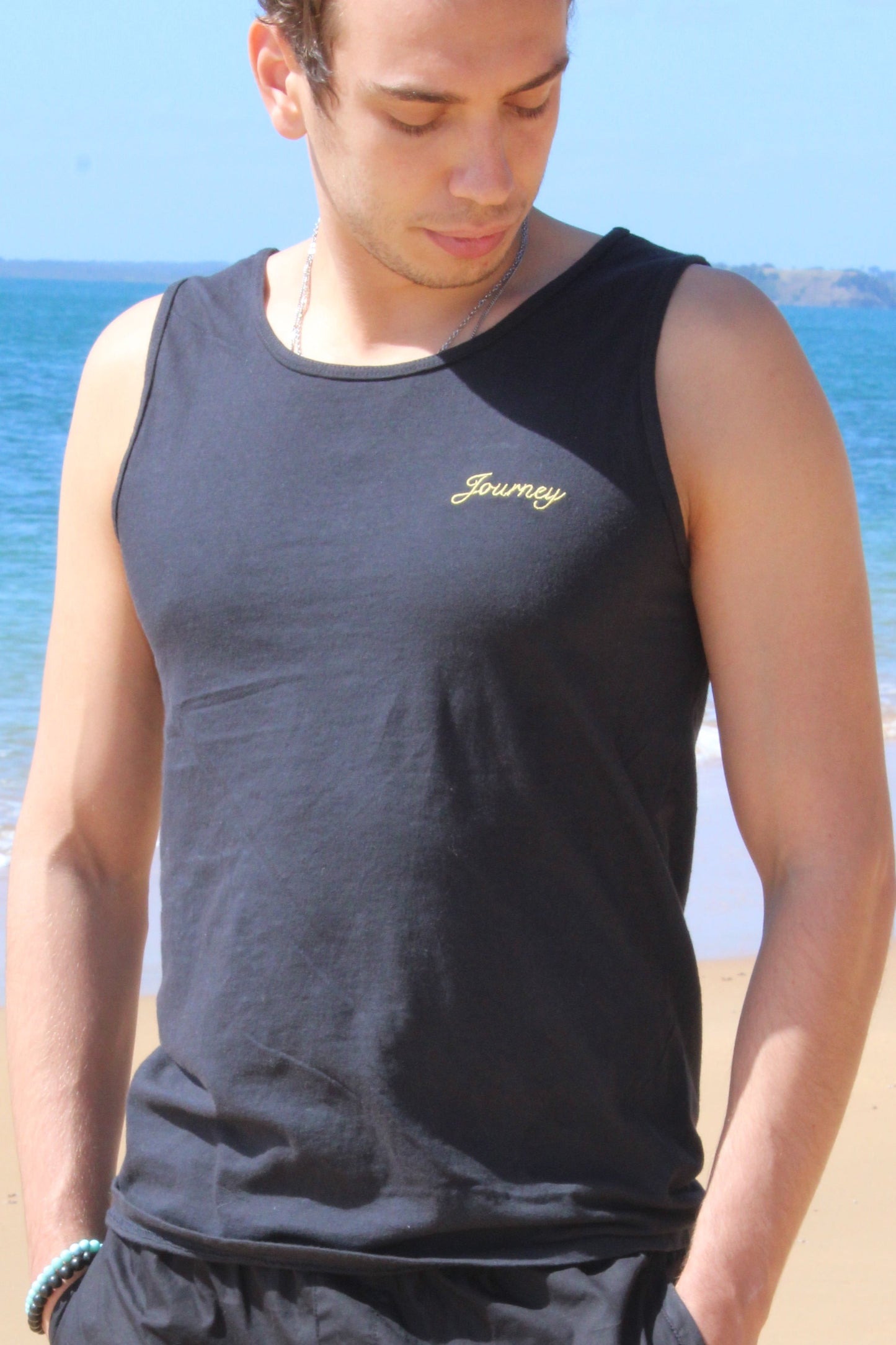 Journey Pure Cotton Embroidered Singlet